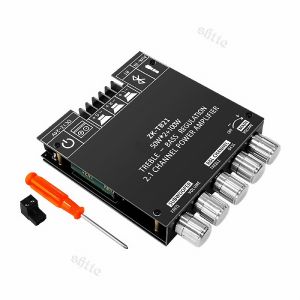 ZK-TB21 2.1 Channel Bluetooth Amplifier 160W 2+220W Compact High Power Subwoofer Module para sa Car at Home