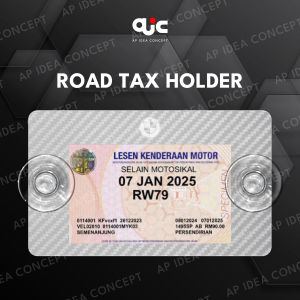 【Premium Look】Silver Carbon Fiber Roadtax Holder | Waterproof & Stylish | Malaysia Car Accessories