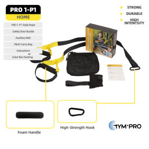 GYMPRO Gym Suspension Straps Handles Exercise Bands Rope Training Kit System Weight Training Hanging Training Strap Adjustable Fitness Band Chest Exercise Strap Pull Rope Resistance Band Set Home Gym Exercise Equipment