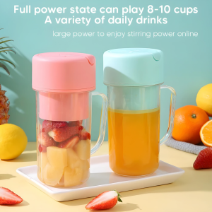 Leoshop888 Gelas Juice Blender Mini Portable 6 Pisau Baterai Isi Ulang 420ML Mini Blender Juice Cup Portable