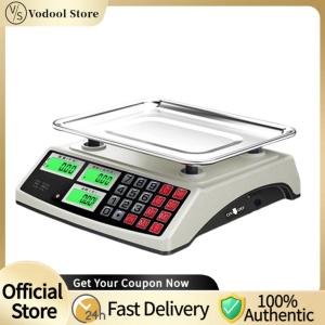 【24 Hours Shipped】40kg/1g Commercial Price Scale LCD Digital Display Counting Weight Scale Food Produce Scale for Farmers Market Meat Shop