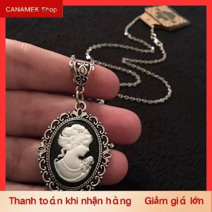 CS Vẻ Đẹp Cameo Vòng Cổ Gothic Đồ Trang Sức Cổ Điển Victoria Khắc Vẻ Đẹp Quyến Rũ Choker Cho Phụ Nữ Cô Gái