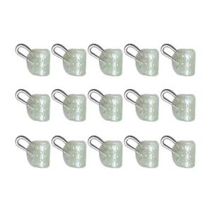 15 cái nhựa ABO Float kết nối chì lưới câu cá Kẹp tóc mái rõ ràng Snap trọng lượng câu cá trượt dụng cụ câu cá lâu dài