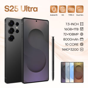 【CAN COD+READY】Original phone S25 Ultra 5G S25Ultra 5G 7.3 Inch HD full screen hp 16G RAM 1TB ROM 72MP 108MP cheap cellphone washing warehouse Android 15 Face Recognition Unlocked Mobile Phones Snapdragon 8 gen3 8000Mah