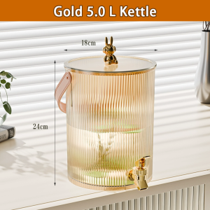 Clear Beverage Dispenser With Stand And Faucet 5L Drink Dispenser With Storage Rack For Wedding Birthday Water Kettle Large Capacity Beverage Bucket Leak-Proof Faucet Beverage Jug For Home Party Picnics