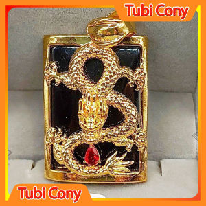 Mặt Dây Chuyền Rồng Đen Châu Đỏ Tubi Cony M1312-109-KT - Mang đi chơi đi tiệc rất đẹp - Chạm Khắc Tinh Xảo