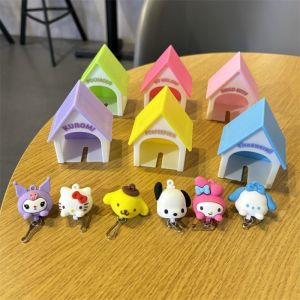 Sanrio Hello Kitty Keychain Creative Cartoon Melody Kuromi Cinnamoroll Doll Pendant Decoration Keyring Key Holder Gifts Toy