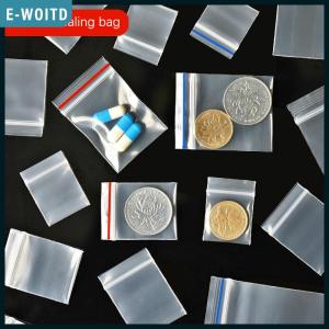 E-WOITD 100Pcs Bag PE Plastic Packaging Bags Bag Pill Packaging Bag Thicken Packaging Seal Bag Jewelry Bag 2x3cm 2.5x3cm 3.5x5cm