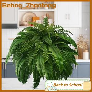 Behoo ต้นเฟิร์นปลอมเหมือนจริงสำหรับตกแต่งในบ้านกลางแจ้งตกแต่งห้องครัวต้นไม้ประดิษฐ์