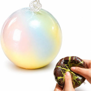 Mint Chocolate Squishy Ball Squeeze Toy Slow Rise Audible Pop Soft Tpu Home Desk Stress Relief