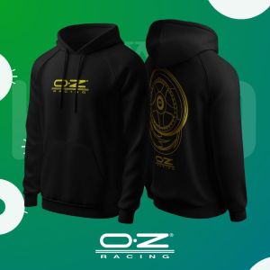 Hoodie Sweater Jaket Jumper HSCLO OZ RACING BLACK HOODIE Bahan Fleece Jaket Lengan Panjang Ukuran Jumbo Big Size XS S M L XL XXL 3XL 4XL 5XL