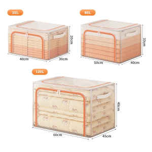 Waterproof Large Folding Storage Box Breathable Folding Clothes clothes organizer Locker Steel Locker Waterproof PVC Cloth Material Dustproof and Moisture-proof