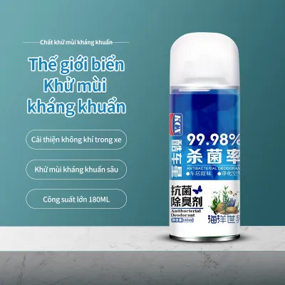 Chai xịt khử mùi ô tô KCXdiệt khuẩn khử mùi điều hòa xe hơi ẩm mốc nhiều mùi hương 180ML
