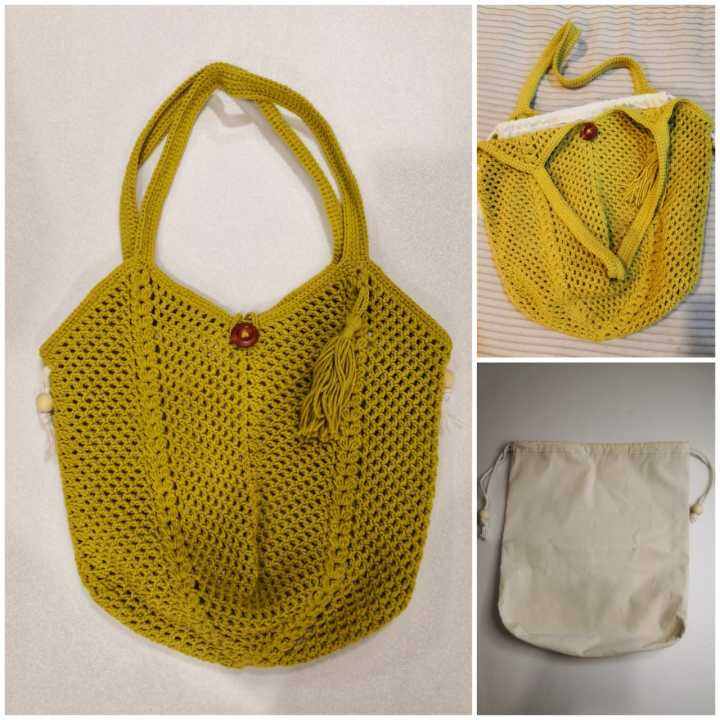 Handmade Granny Square Net Bag Crochet ELV01 | Lazada