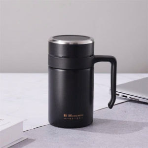 Bình giữ nhiệt mini XINSHOU 500ml có quai lõi inox 316 phà trà cà phê tích hợp khay lọc trà
