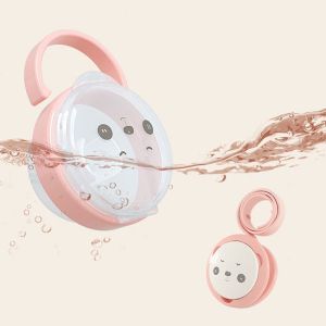 RGFV MALL Outdoor Cartoon Portable Pacifier Storage Box Soother Container Plastic Panda Food-Grade Baby Pacifier Box  Holder Box Baby Pacifier Clip Molar Chain