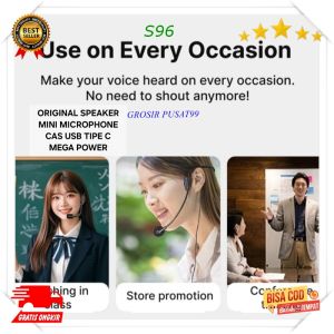 S105 ORIGINAL SPEKER USB TIPE TYPE C SPEAKER MIC MINI SPK MIK MIX CAS CHAS KARAOKE WAISTBAND PA A