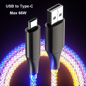 SVFIREK Cáp Sạc Siêu Nhanh 100W Cáp USB Truyền Phát Ảo Ảnh 6A RGB Cáp Dữ Liệu PD Truyền Phát Nhiều Màu Gradient Dây Sạc Nhanh USB C Dây Sạc Nhanh Type C Tương Thích Với Tất Cả Điện Thoại Chính