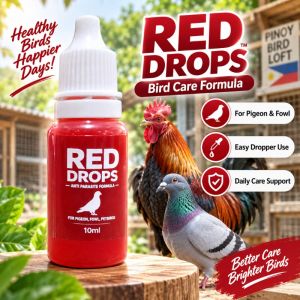 RED DROPS 10ML ANTI PARASITIC FOR PIGEON AND BIRDS