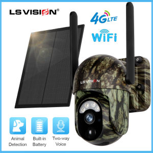 Ls Tầm Nhìn 3MP Wifi/4G Thông Minh Cảnh Báo Đường Mòn sử dụng năng lượng mặt trời Máy Ảnh Ngoài Trời IP66 Không Thấm Nước Động Vật Hoang Dã Theo Dõi Rừng Camera giấu kín Con Người/Động Vật Phát Hiện Camera an ninh không dây Cho Trang Trại