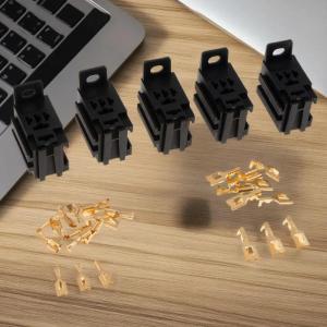 438178 ZXC 5 Sets Lot DIY Accessories Car Relay Connector Socket Without Wire With Terminal Modified Nylon Flame Retardant