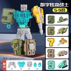 Digital Transformation Toys Educational Assembly Fit Robot 3-6 Years Old Children King Kong Mecha Car Boy Toys