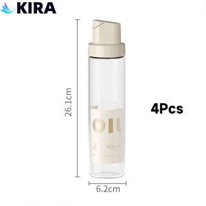 KIRA Glass Oil Container Condiments Bottle Automatic Open Cover Seasoning Spoon Bottle Multi-Size
