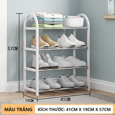 Kệ Để Giày Dép 4 Tầng Tháo Lắp Đa Năng Giúp Tiết Kiệm Không Gian Gọn Gàng Ngăn Nắp Giữ Form Giày Dép Luôn Đẹp Như Mới.