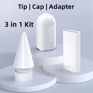 Magnetic Pencil Cap Mini Charging Adapter Replacement Nib Tips for Apple Pencil 1st / 2nd Gen Tips Set USB C to Lightning Charger Connector for iPad 10th Gen Stylus Pen