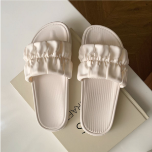 Zaman Now - Sandal Slop Wanita Karet Jelly Motif Serut / Sendal Jelly Serut / Sandal Motif Serut jelly Slip-On / Sandal Wanita