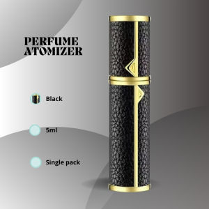 ABTravel Refillable 5ml perfume bottle bottom refill mini proable perfume atomizer spray travel size bottle with genuine leather and aluminum