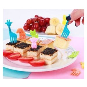 Fruit Fork Cartoon Kids Fruit Pick Toothpick Bento Lunches Party Decor