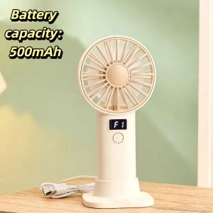 MIIQNUS Kích thước nhỏ Quạt màn hình kỹ thuật số Nhỏ gọn Cơ sở vững chắc Quạt sạc USB Vật dụng thiết yếu hàng ngày Thiết kế thực tế Quạt làm mát Sử dụng mùa hè