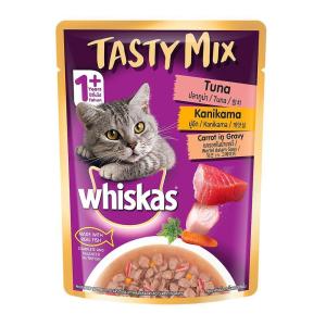 70g Whiskas Tasty Mix Cat Food Chicken with Tuna Salmon Seafood Cat Wet Food Pouch