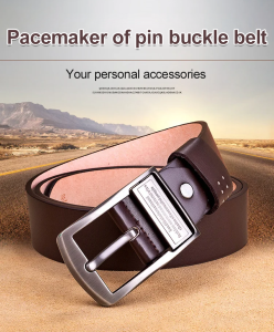 GiiMall Head layer pure cowhide mens belt business needle buckle belt youth mens leisure belt