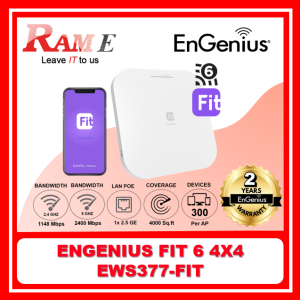 EnGenius EWS377-Fit 802.11ax 4×4 Dual Band Managed Indoor Wireless Access Point