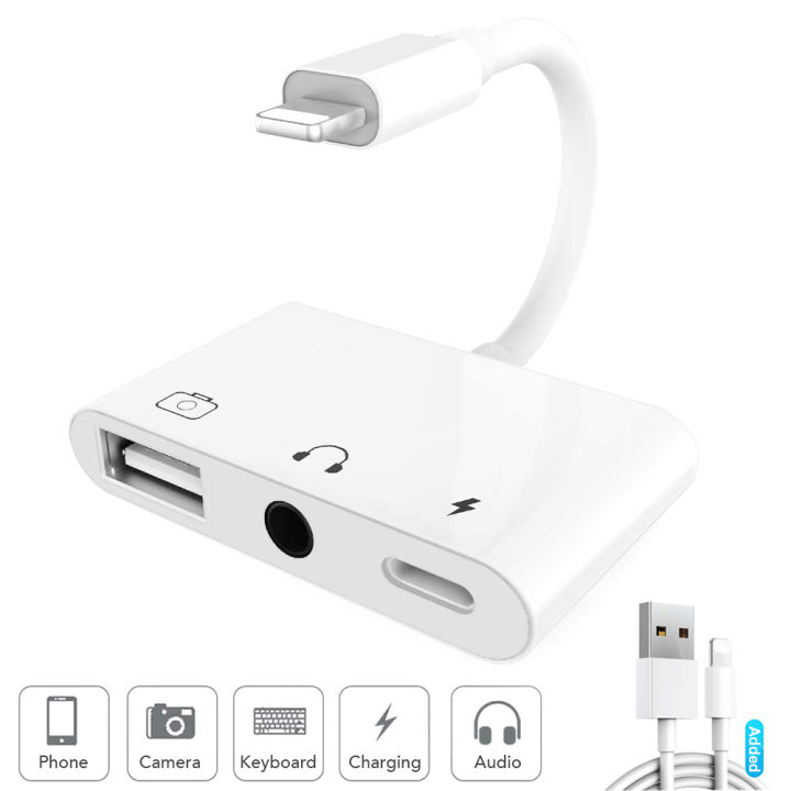 Lighting to USB Camera OTG Adapter in For Lightning to