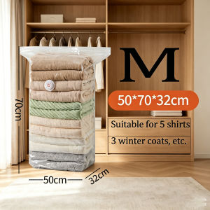3D Travel Vacuum Compression Bag Clothes Storage Reusable Vacuum Seal Bag Space Saver No Need Pump