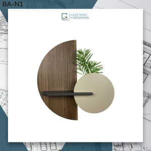 Kệ gỗ decor treo tường trang trí bàn học phòng khách phòng ngủ nhà bếp để sách không cần khoan Molago BA-N