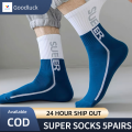 GF Super socks 5pairs set Fashion Korean Socks for aldult Long Socks For Men Cotton unisex 38-44 Free-Size. 
