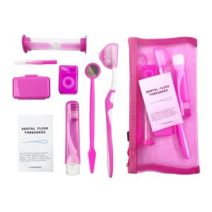 8pcs/set Oral Care Cleaning Dental Teeth Kits Toothbrush Foldable Interdental Brush Cleaning Set Travel Set