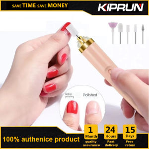 KIPRUN Electric Nail Grinder Cordless 5 In 1 Nail Polishing Machine With Light Portable Mini Electric Manicure Art Pen Tools For For Manicure Grooming Kit Polisher Remover USB Rechargeable