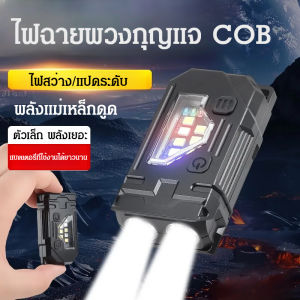 ไฟพวงกุญแจสามหัวอเนกประสงค์แบบพกพา COB ไฟตั้งแคมป์ขนาดเล็ก ไฟทำงานแบบ Type-C ไฟฉายกลางแจ้ง 钥匙扣灯手电筒