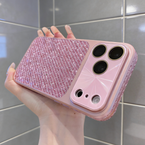 Luxury Shiny Rhinestones Phone Case For iPhone 17 16 15 14 13 Pro Max Hard Armor Shockproof Aurora Diamond Laser Cover Funda