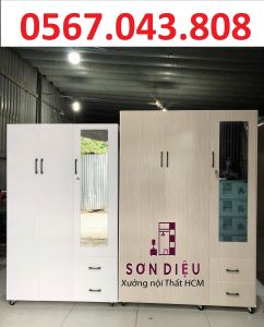 Tủ Nhựa Đài Loan 3 Cánh Cửa Mở Chịu Lực Tốt Tủ Quần Áo Tiện Lợi Được Chọn Màu