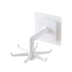 360 degrees 6 hooks rotatable folding hooks rotatable shelf -JC Elise