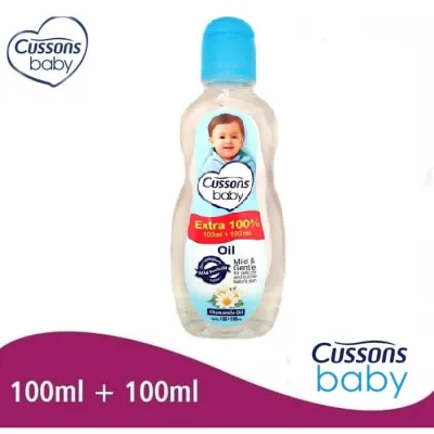 Cussons baby oil minyak bayi 200ml = 100 + 100 ml HALAL Bpom Original