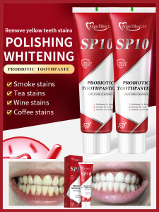 【Sp10 Probiotics🥇】Fast-Acting Whitening Toothpaste百里香酚牙膏 [Better Than Teeth Cleaning] Sp-10 Probiotic Toothpaste Tooth Cleansing and Gum Strengthening Toothpaste Fresh Breath Fragrance Toothpaste Whitening and Stain Removal Toothpaste