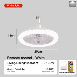 Ceiling Fan With Light Modern LED Tri Color 2 in1 Ceiling Fan Lamp 30W E27 Mute Dimmable Remote Control Aromatherapy ALINLT