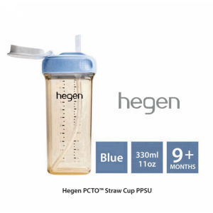 Hegen PCTO Straw Cup PPSU 330ml/11oz Baby Drinking Bottle 9 Months+ Sippy Cup For Toddlers